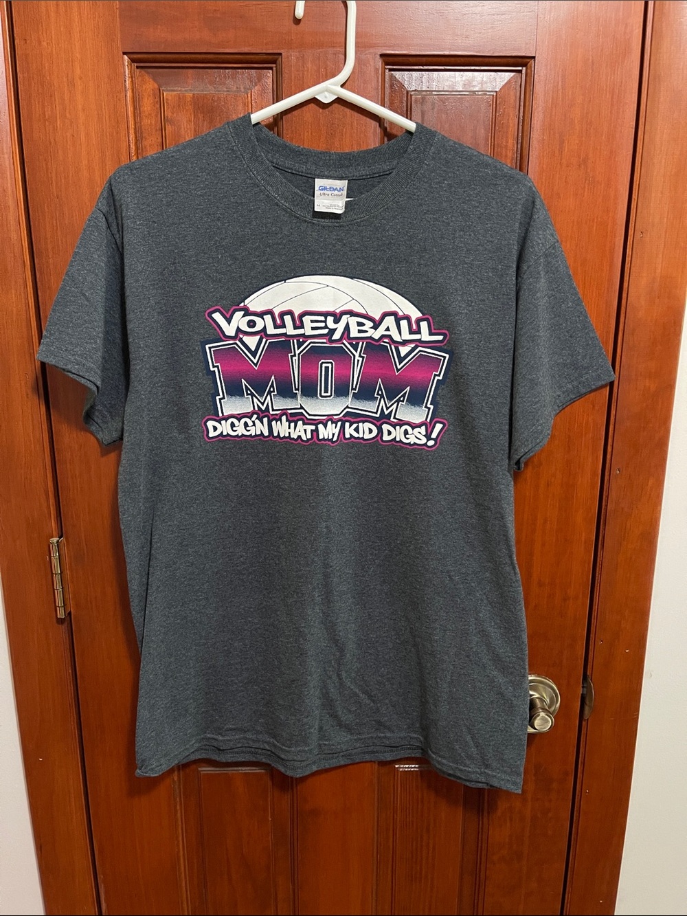 Gildan Charcoal "Volleyball Mom" Graphic Tee